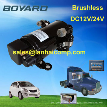 Boyard r134a 12v 24v dc Auto Klimaanlage mit Bldc Wechselrichter rotary hermetische Verdichter für camping Auto Kühler 24v dc